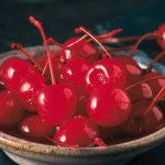 Photo of a bowl of maraschino cherries