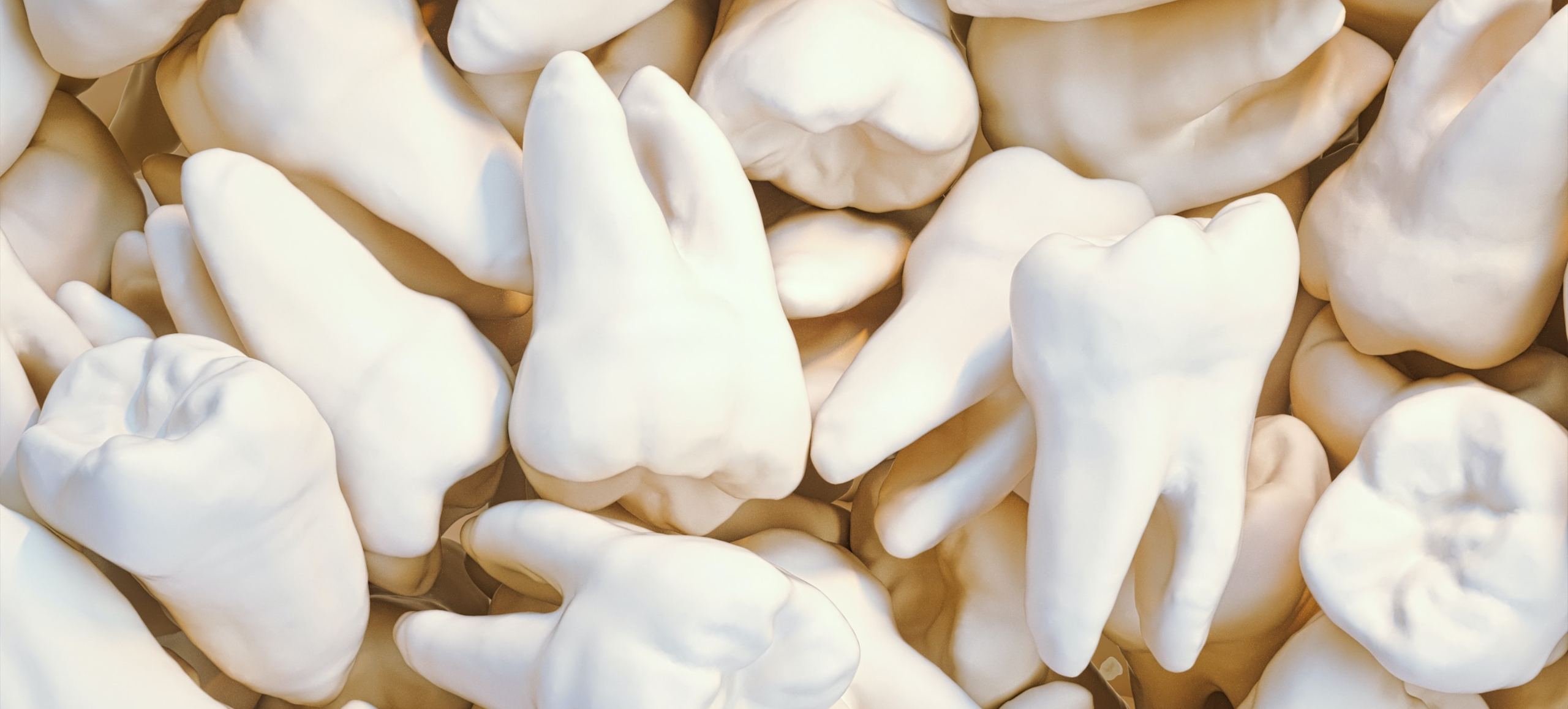 Textured photo of a pile of teeth