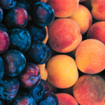 Photo of a bunch peaches and plums