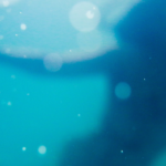 Photo of a woman's blurry silhouette underwater