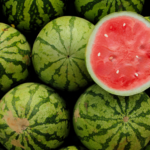 Photo of a stack of watermelons